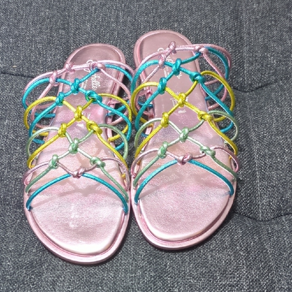 Seychelles Pink and Multicolor Strappy Sandals